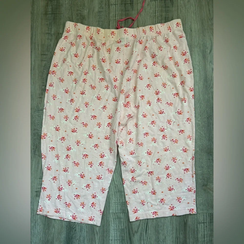 Joe‎ Boxer Pink Floral Pajama Crop Lounge Pants Sz 3X